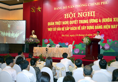 Văn phòng Chính phủ quán triệt Nghị quyết Trung ương 4 khóa XI